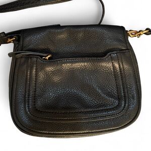 Elegant Black Leather Shoulder Bag